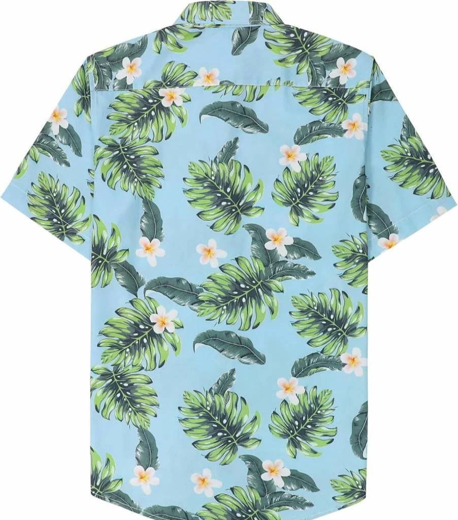 Dubinik Men's Hawaiian Shirt - Tropical Aloha Print Short Sleeve Button Down Beach Shirt for Casual Summer Wear