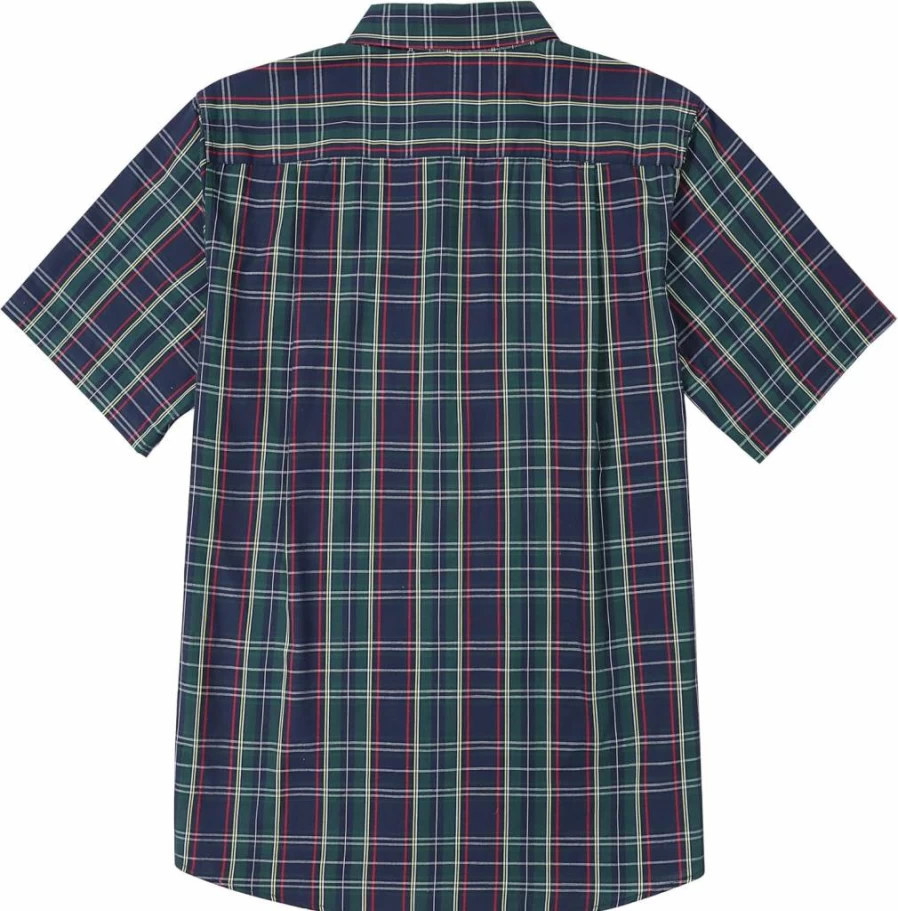 Dubinik Men's Vintage Short Sleeve Button Down Shirt - Lightweight Casual Summer Shirt for Men