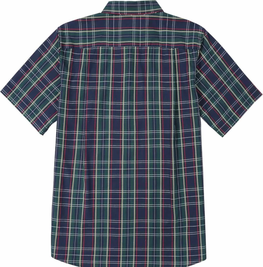 Dubinik Men's Vintage Short Sleeve Button Down Shirt - Lightweight Casual Summer Shirt for Men