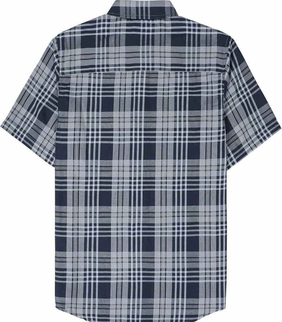 Dubinik Men's Vintage Casual Short Sleeve Button-Up Shirt with Two Pockets - Regular Fit Soft Cotton