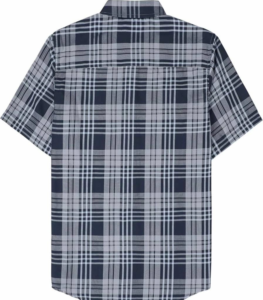 Dubinik Men's Vintage Casual Short Sleeve Button-Down Shirt with Two Pockets - Regular Fit Soft Cotton